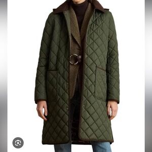 Ralph Lauren Olive Quilted Coat